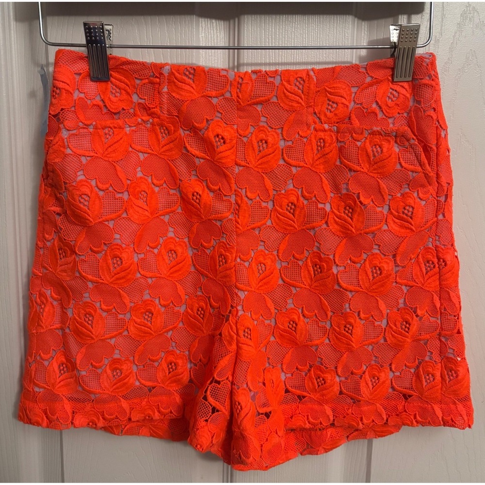 A.L.C. | Sandra Floral Lace Shorts Orange Sz 2
